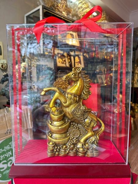 Tượng ngựa bằng đồng Cao 25 ngang 18 sâu 8 nặng 3,5kg