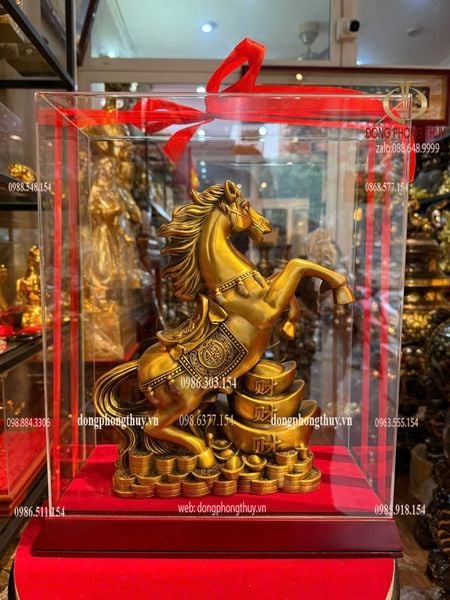 Tượng ngựa bằng đồng 28cm bằng đồng