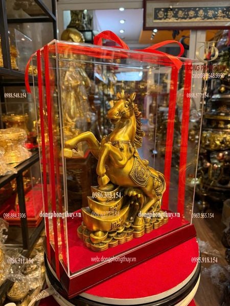 Tượng ngựa bằng đồng 28cm bằng đồng