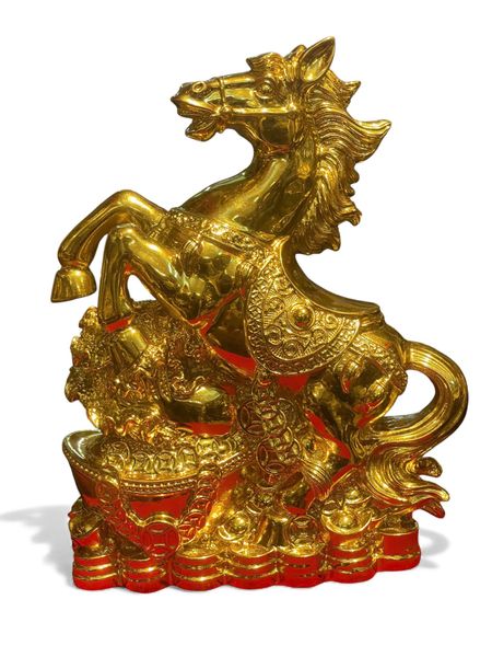 Tượng ngựa bằng đồng dát vàng