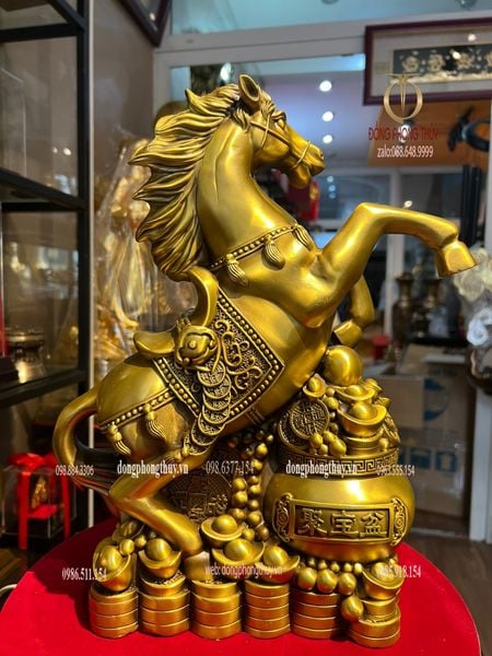 Tượng ngựa hũ tiền cao 38cm