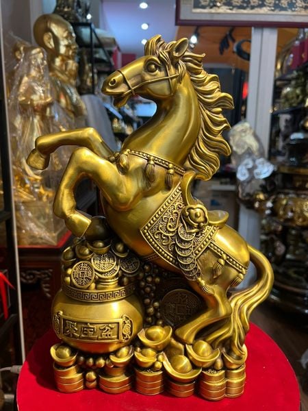 Tượng ngựa hũ tiền cao 38cm
