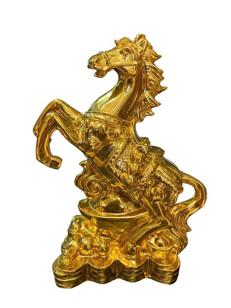 Tượng ngựa dát vàng nano