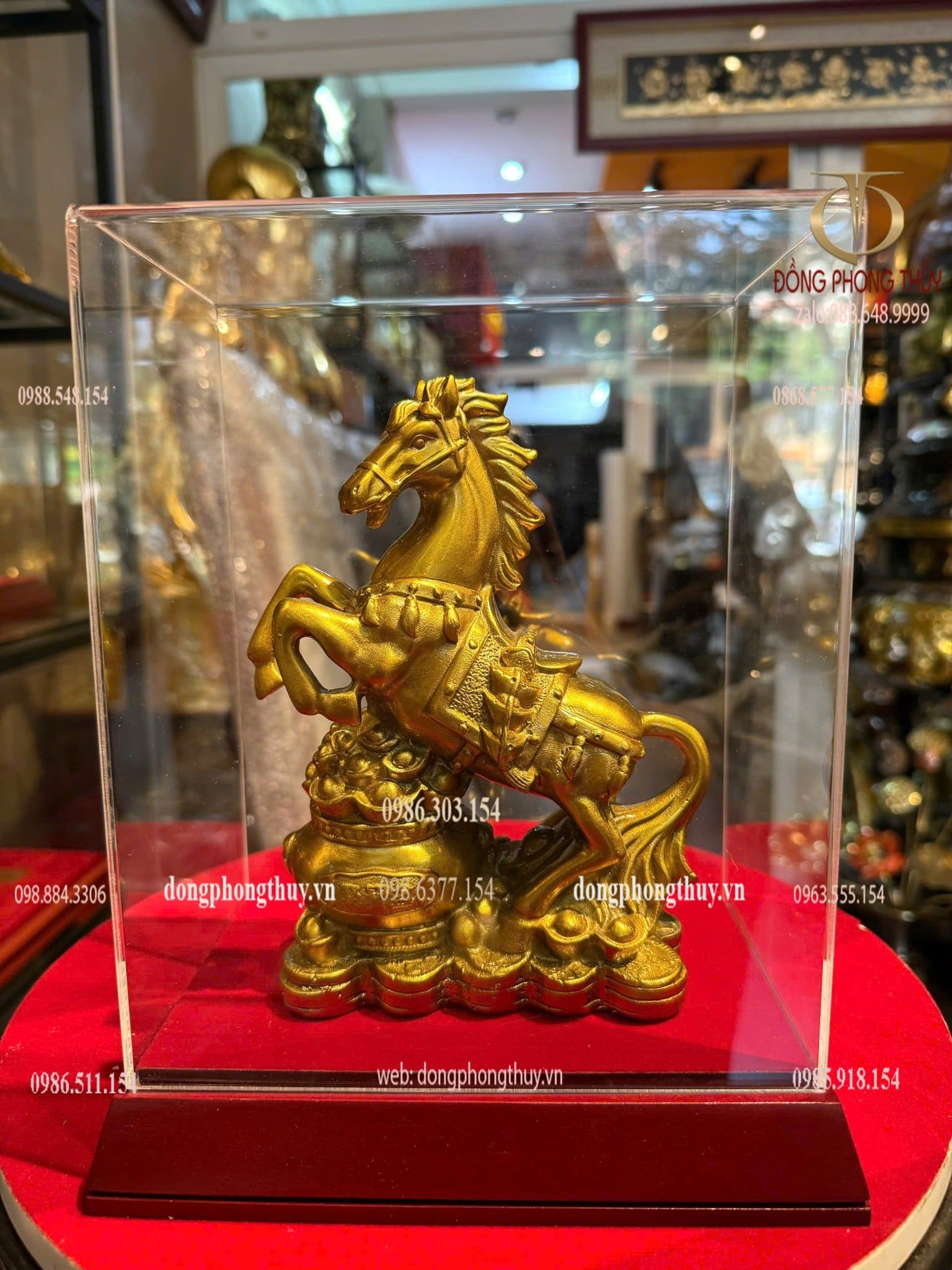 Tượng ngựa hũ tiền bằng đồng