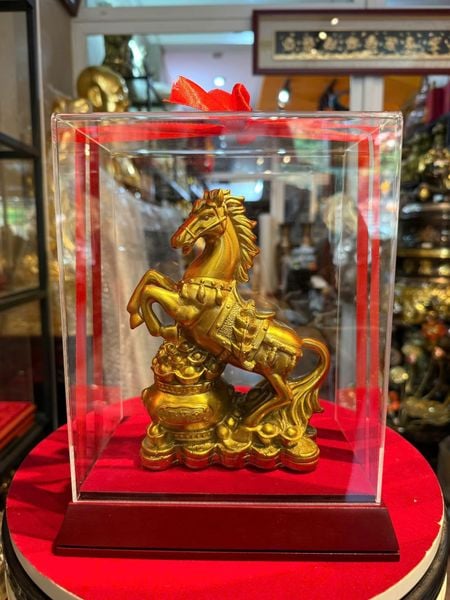 Tượng ngựa hũ tiền bằng đồng