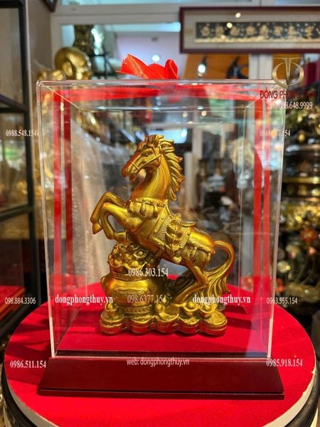 Tượng ngựa hũ tiền bằng đồng