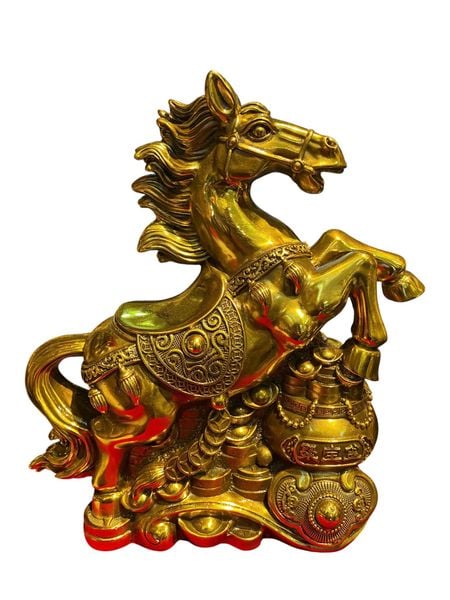Tượng ngựa hũ tiền bằng đồng