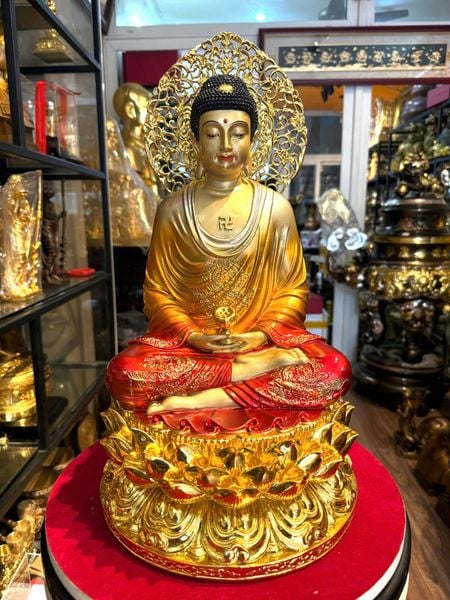 Tượng A Di Đà bằng đồng cao 45cm