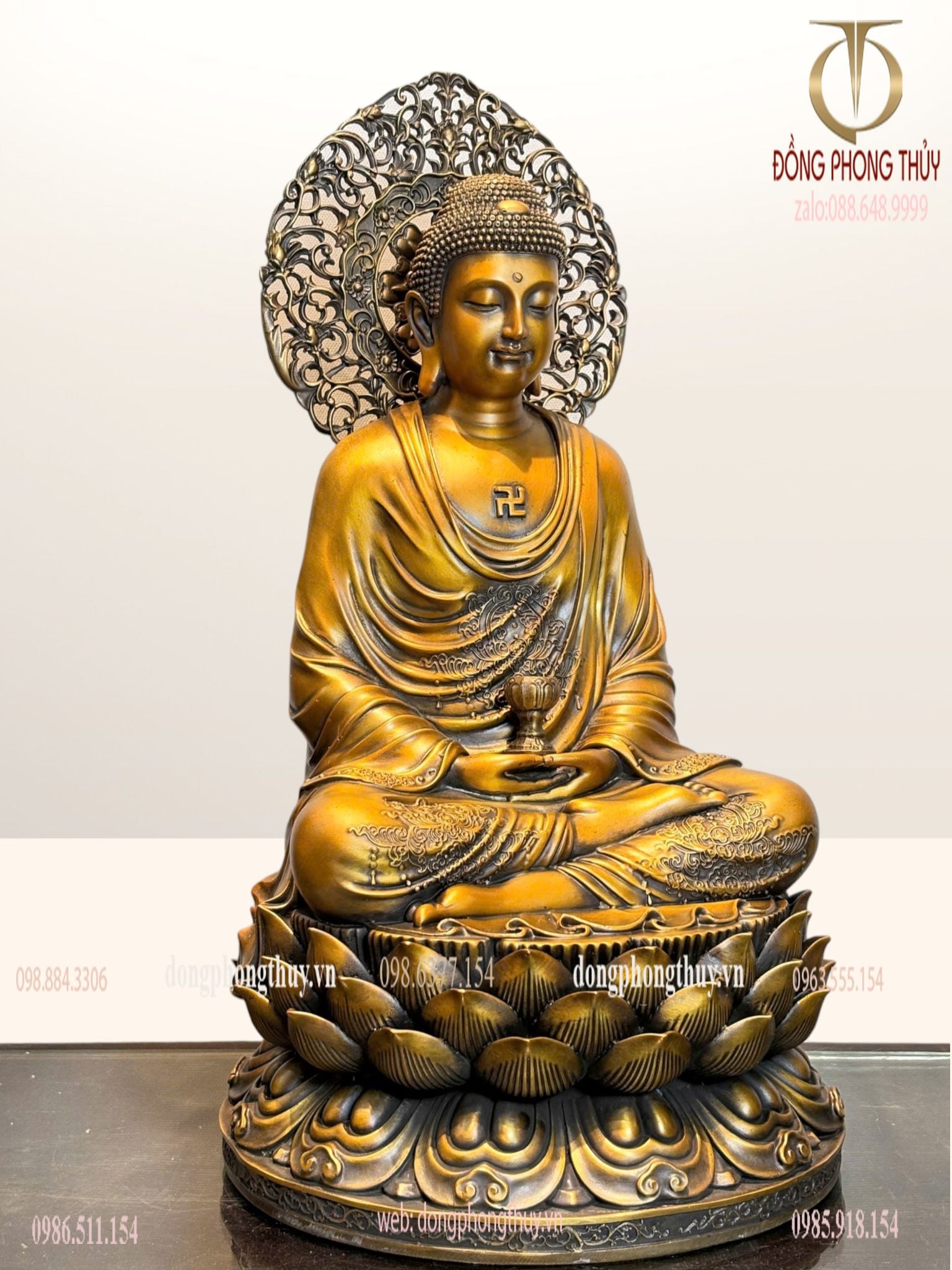 Tượng phật A Di Đà bằng đồng