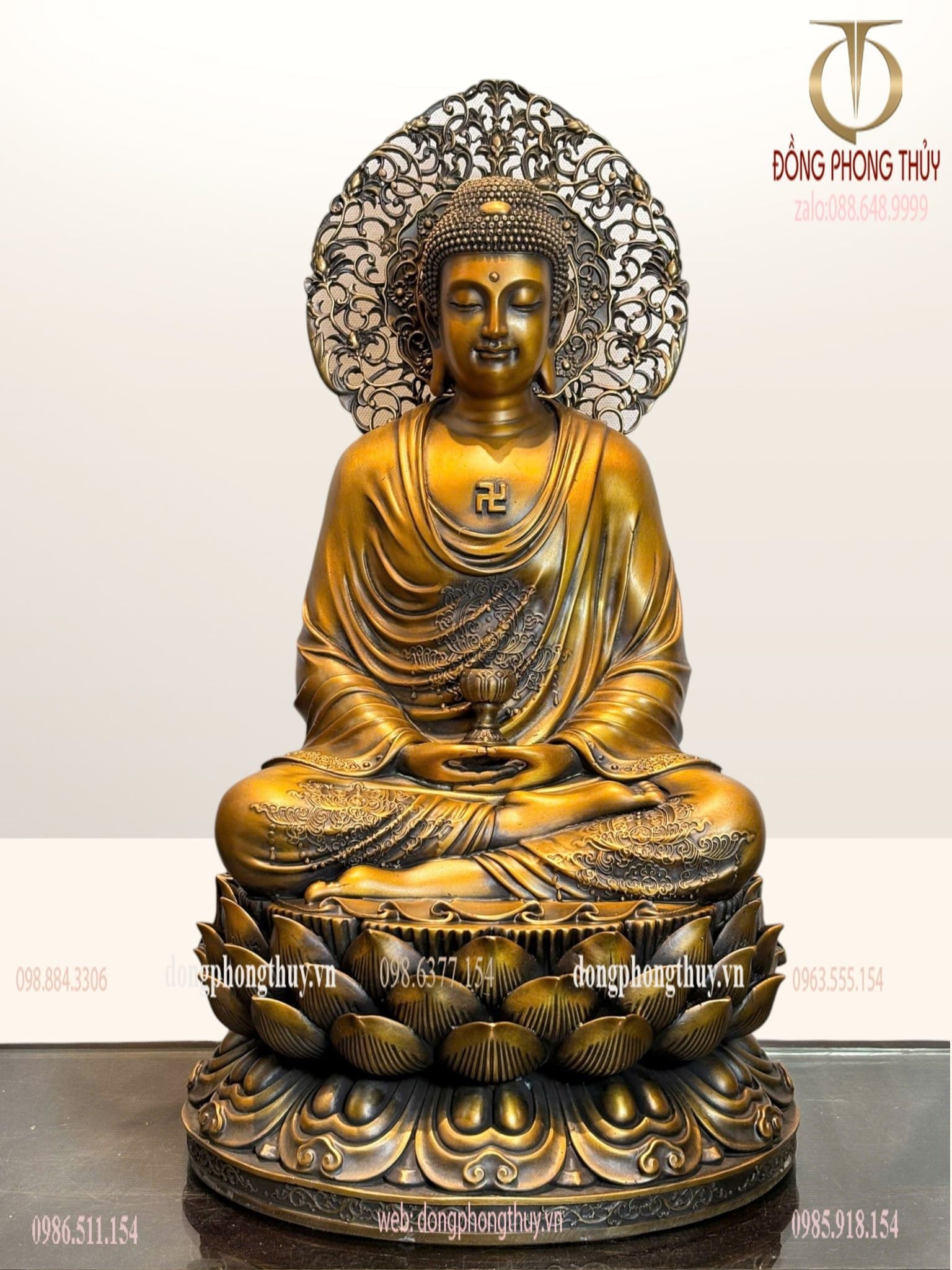 Tượng phật A Di Đà bằng đồng