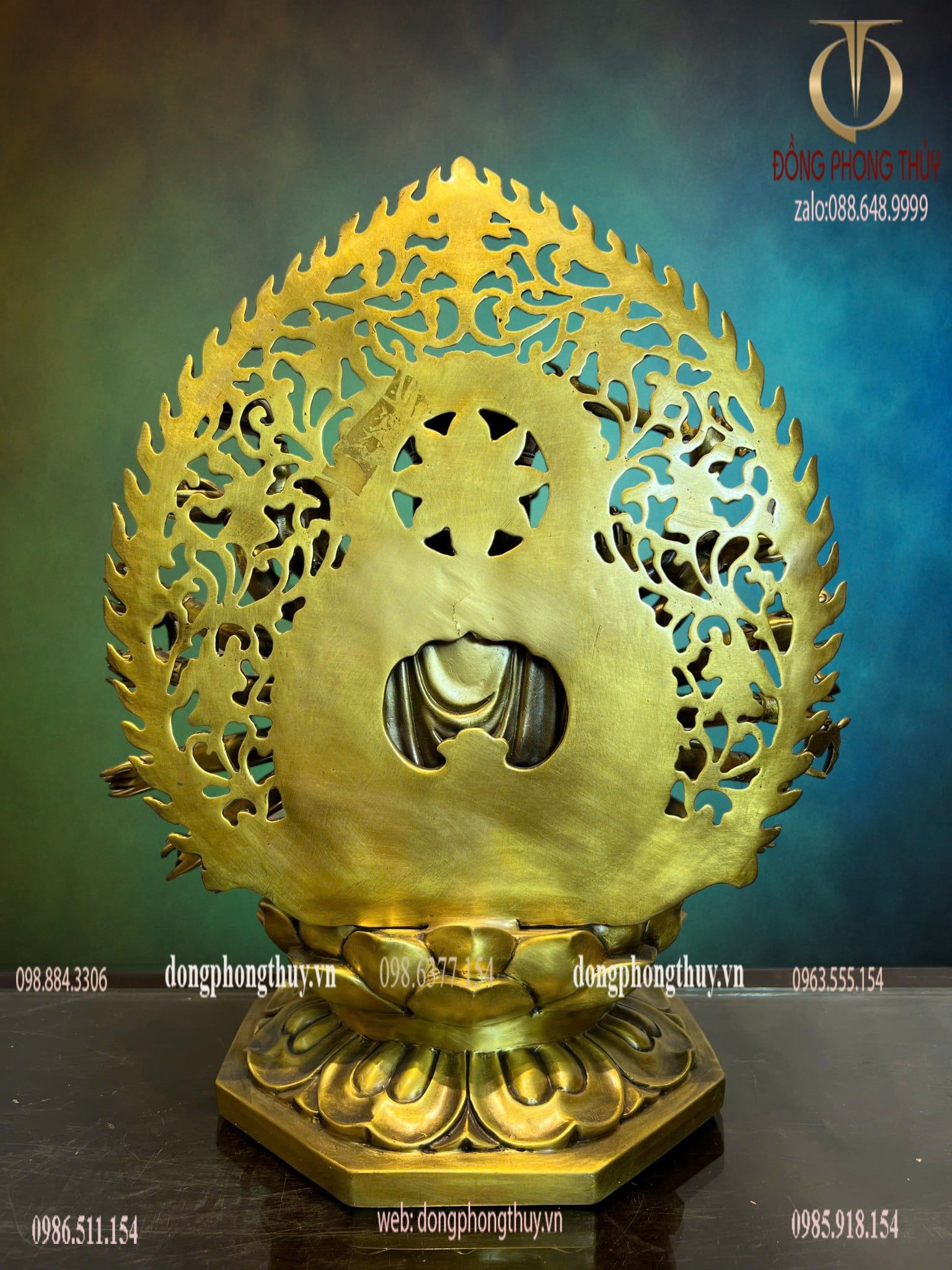 Tượng phật Chuẩn Đề bằng đồng vàng