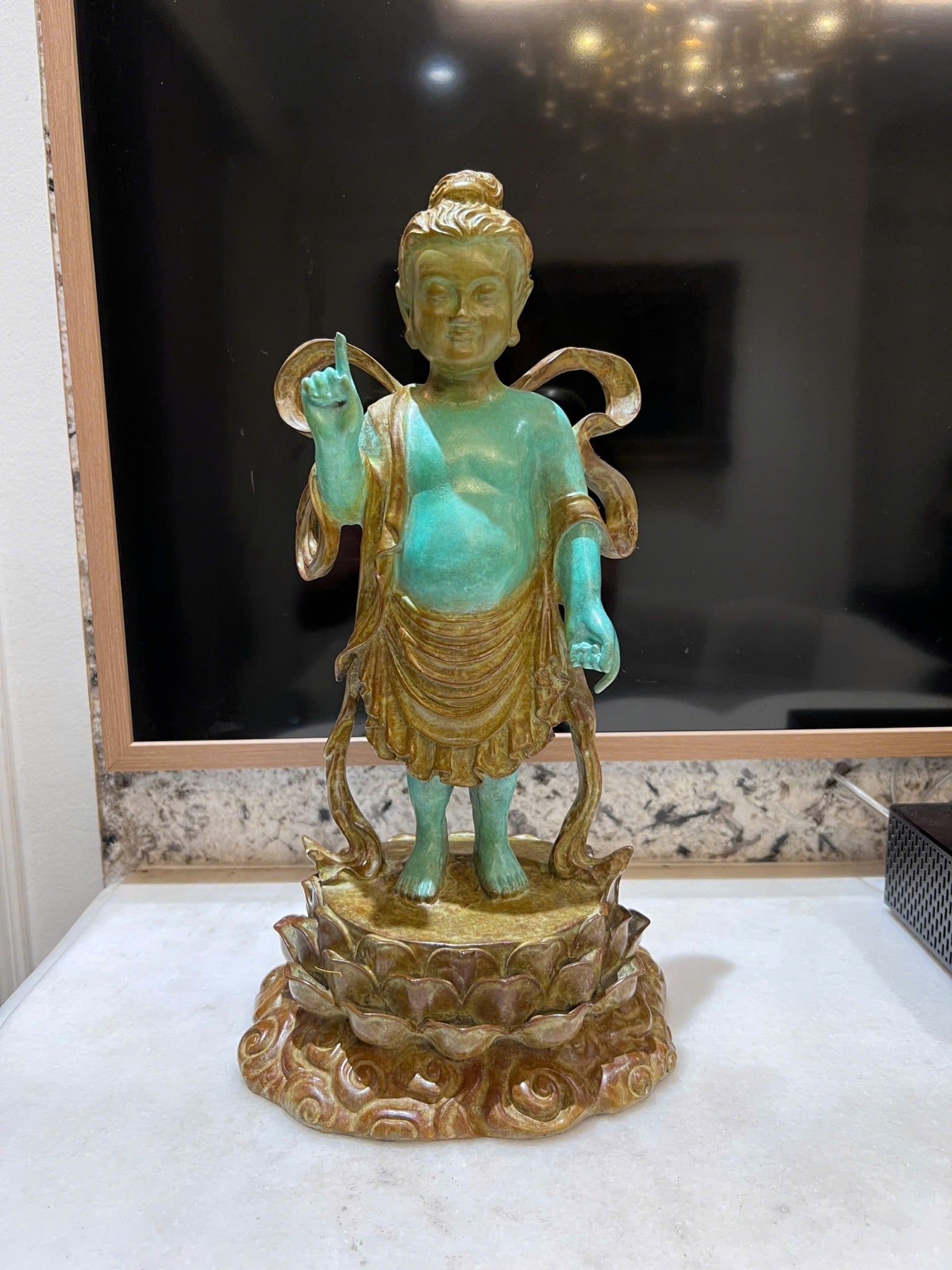 Tượng đản sanh Cao 40 ngang 17 sâu 16 nặng 5,5kg