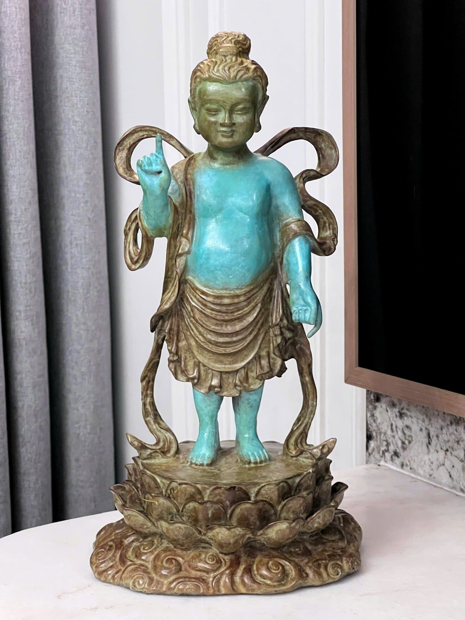 Tượng đản sanh Cao 40 ngang 17 sâu 16 nặng 5,5kg