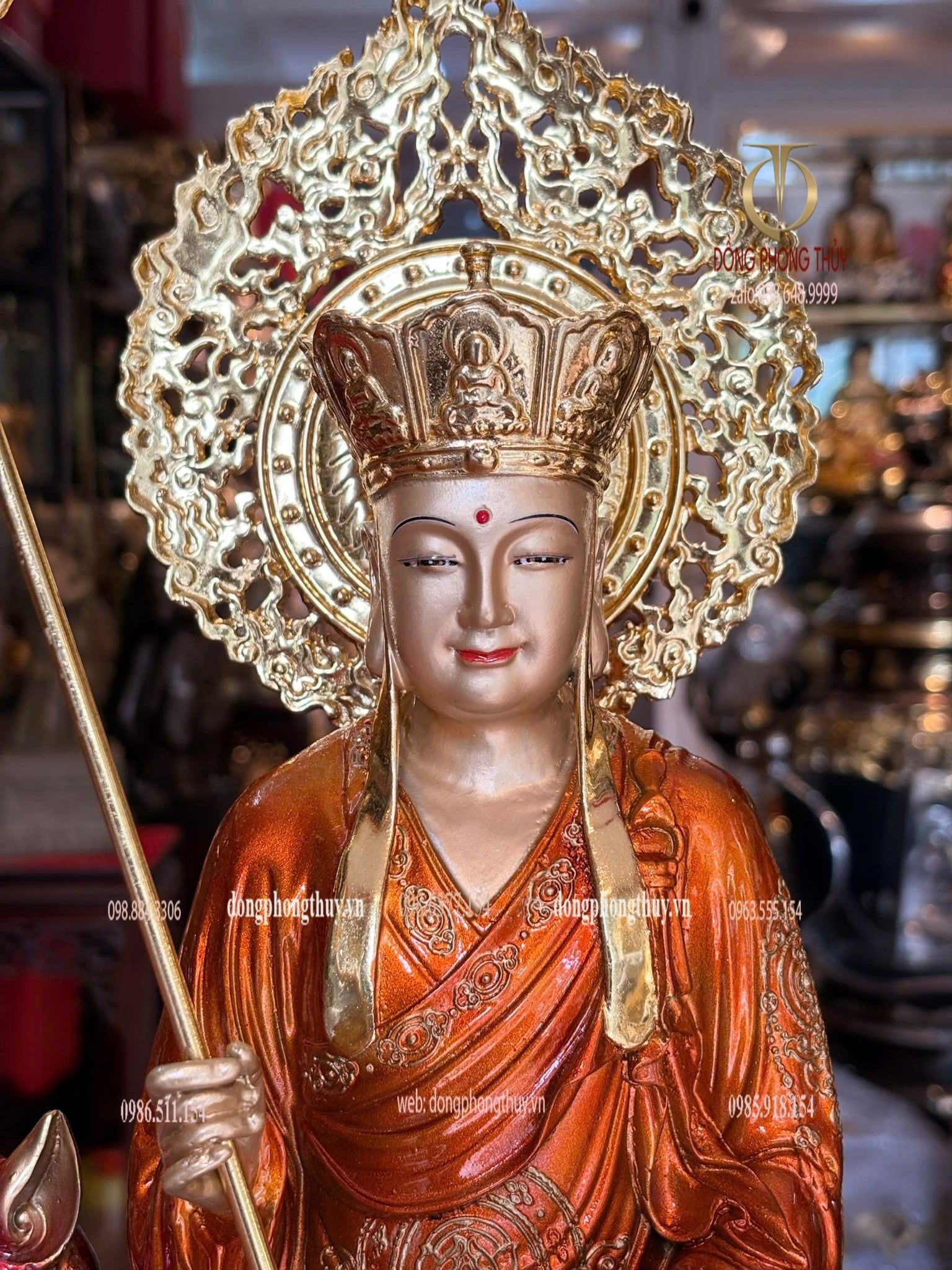 Tượng địa tạng vương bồ tát bằng đồng