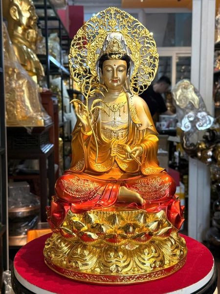 Tượng quan âm bằng đồng cao 45cm