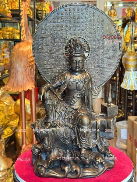 Tượng phật quan âm tự dại bằng đồng hun