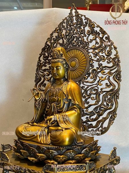 Tượng phật Quan Âm bồ tát cao 62cm nặng 20kg bằng đồng