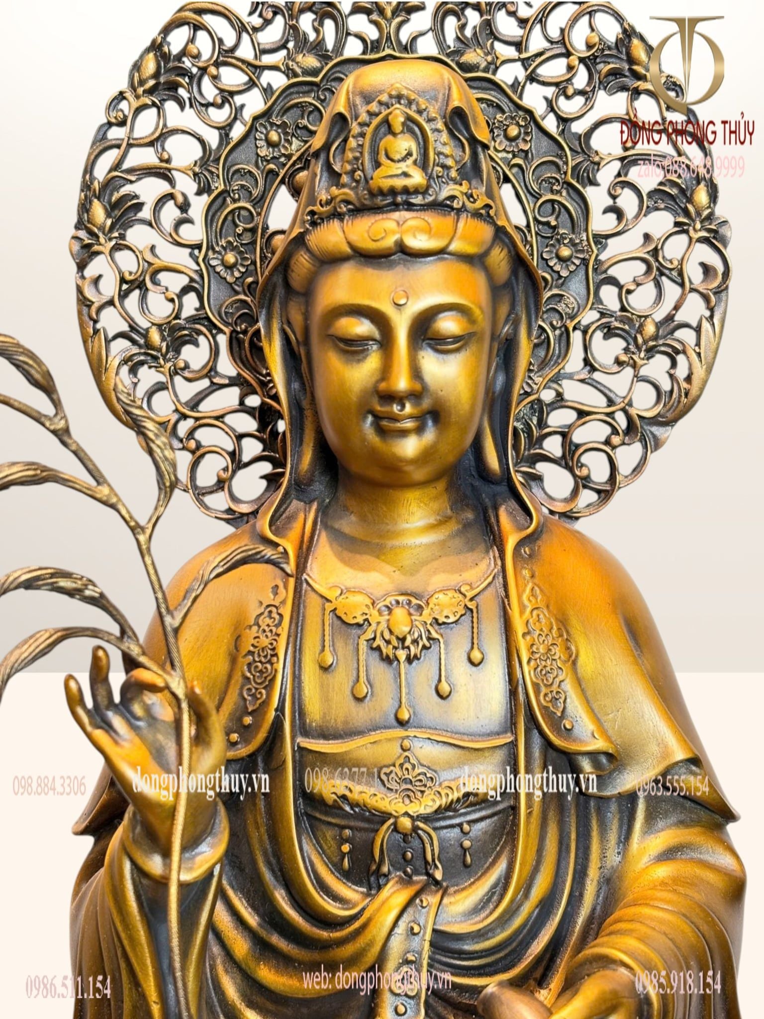 Tượng phật Quan Âm bằng đồng