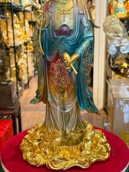 Tượng phật quan âm 49cm bằng đồng