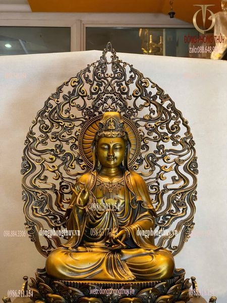 Tượng phật Quan Âm bồ tát cao 62cm nặng 20kg bằng đồng