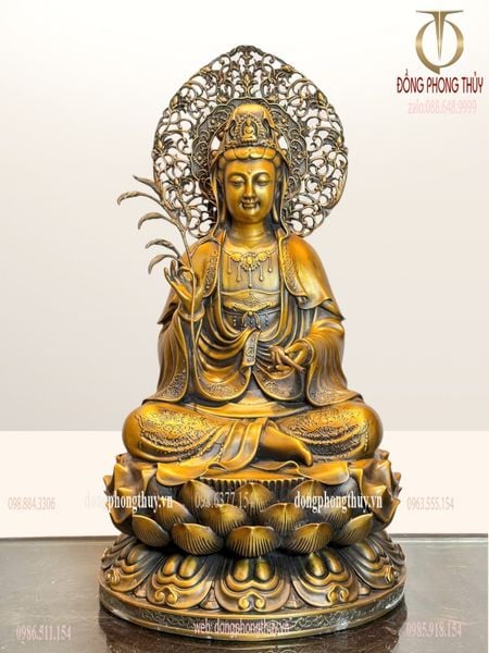 Tượng phật Quan Âm bằng đồng