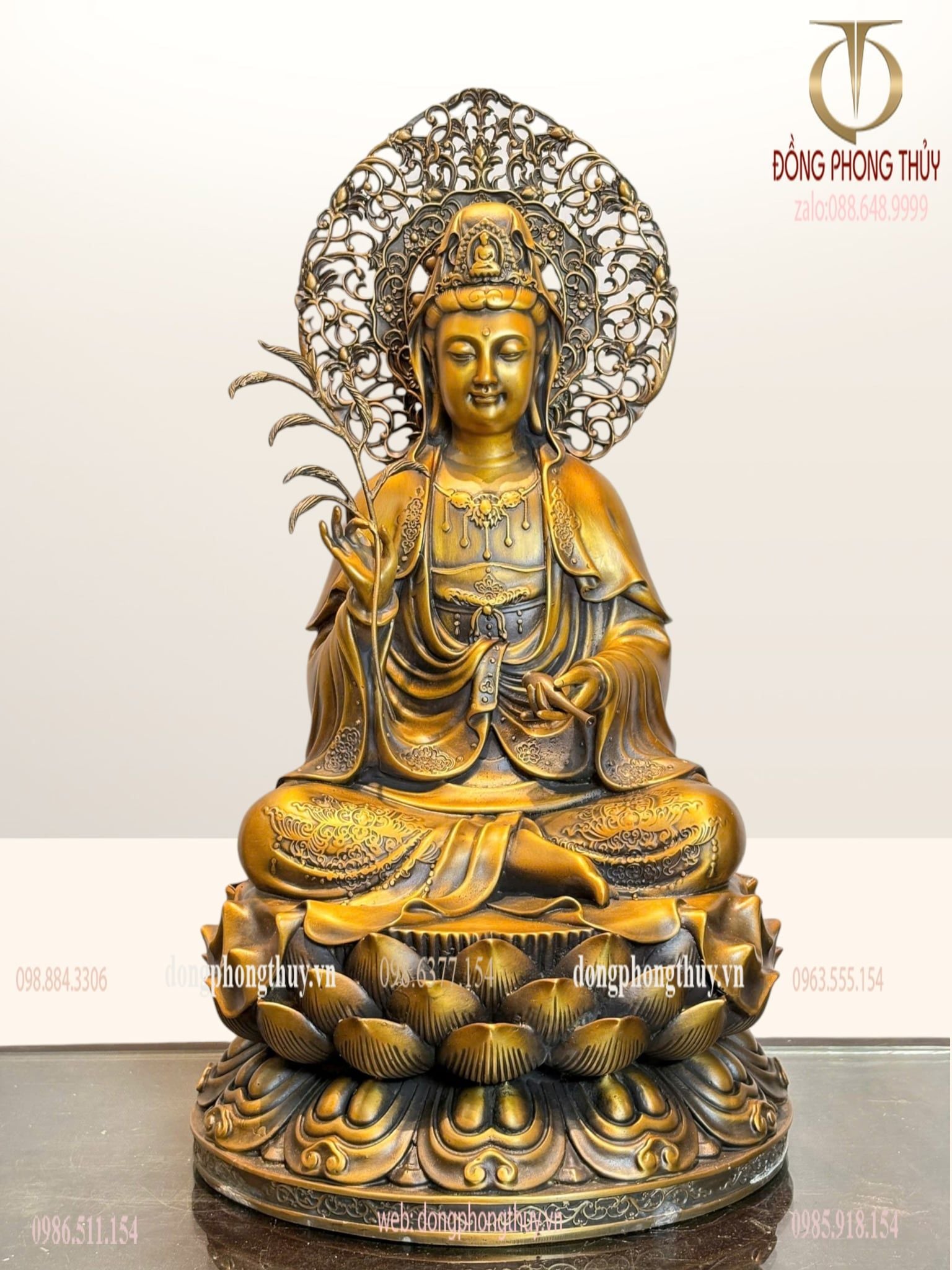 Tượng phật Quan Âm bằng đồng