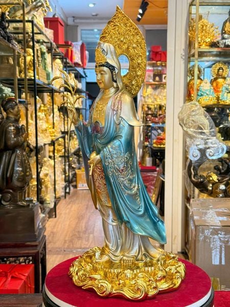 Tượng phật quan âm 49cm bằng đồng