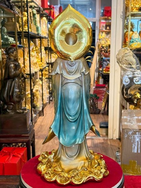 Tượng phật quan âm 49cm bằng đồng