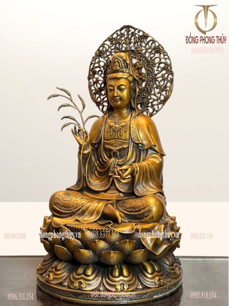 Tượng phật Quan Âm bằng đồng