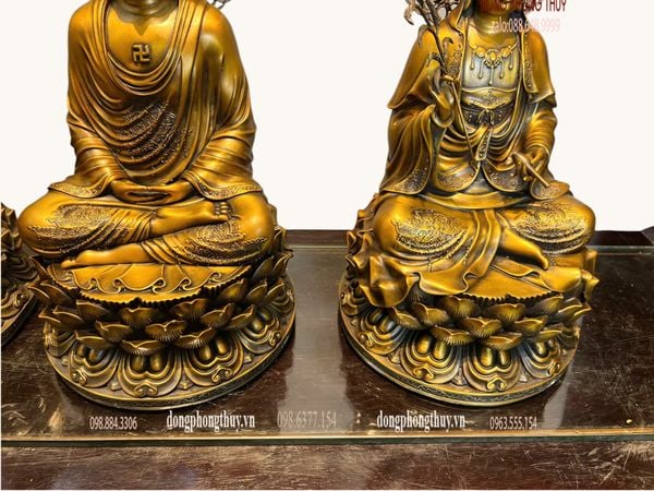 Tượng Tây Phương Tam Thánh bằng đồng