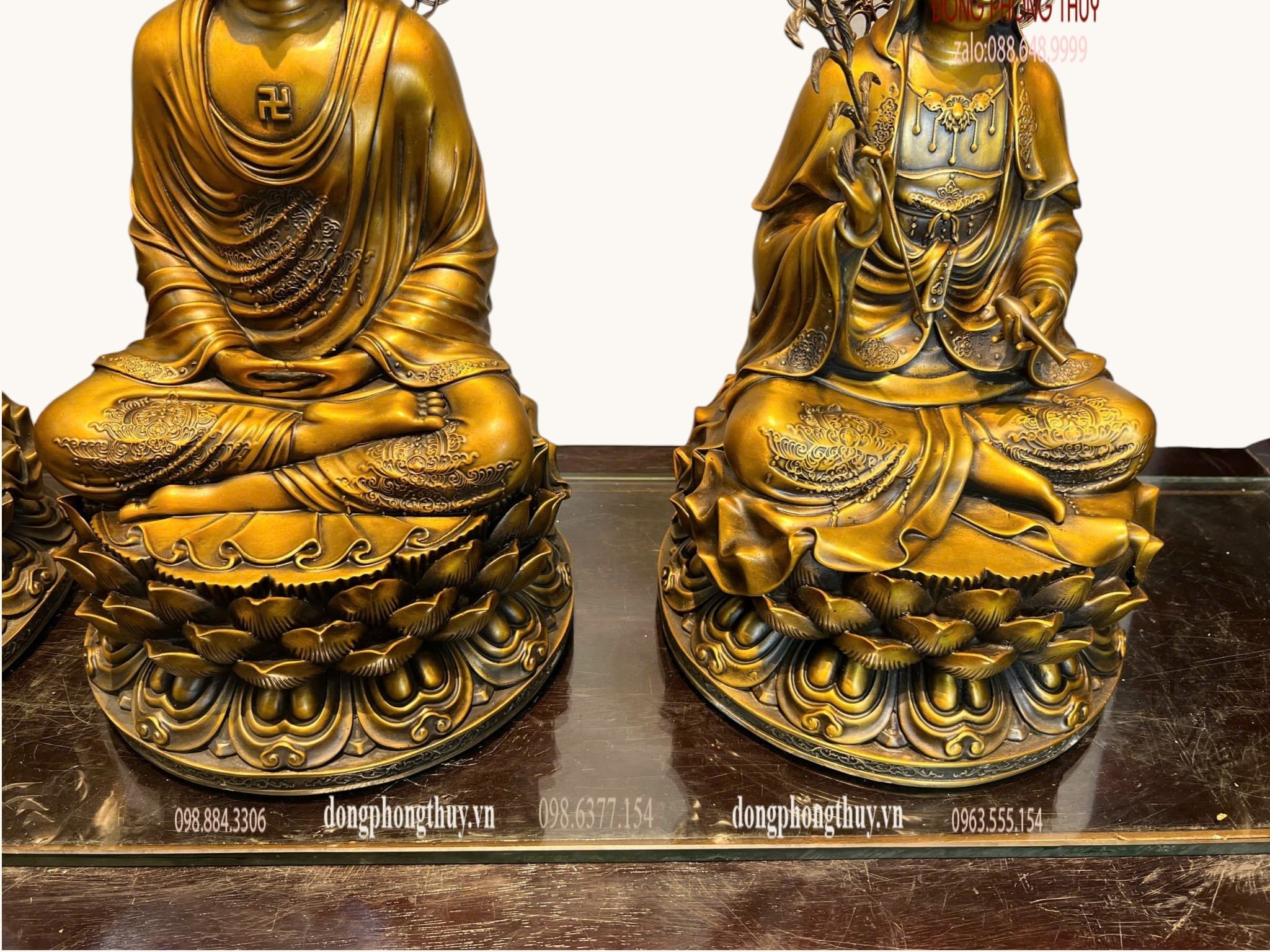 Tượng Tây Phương Tam Thánh bằng đồng
