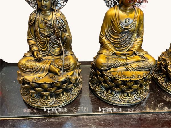 Tượng Tây Phương Tam Thánh bằng đồng