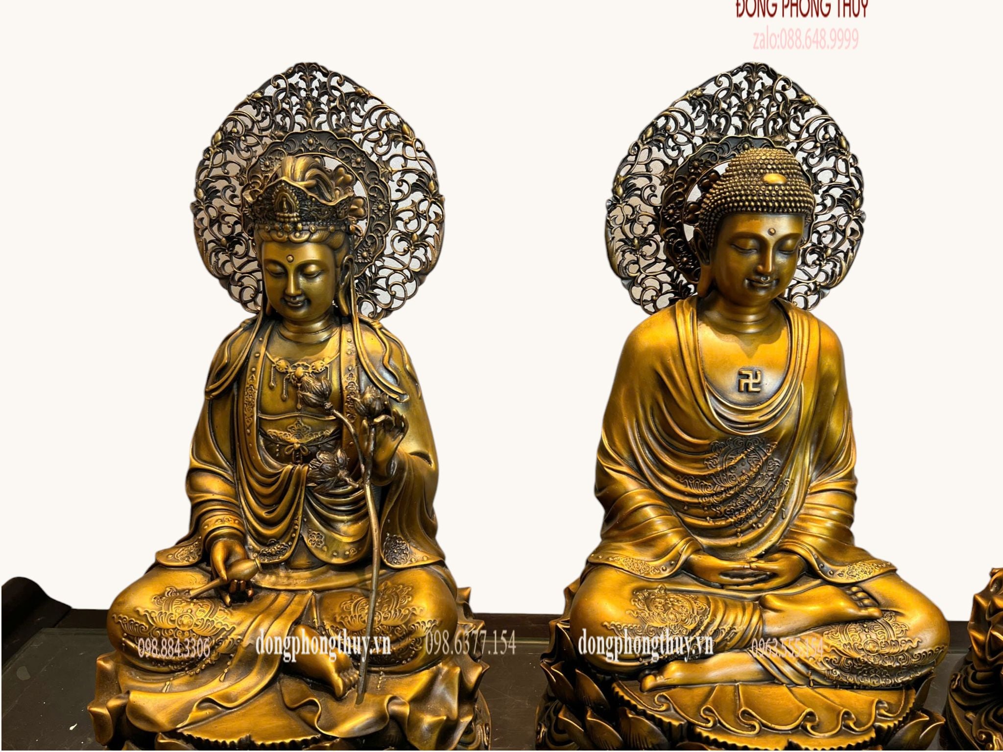 Tượng Tây Phương Tam Thánh bằng đồng