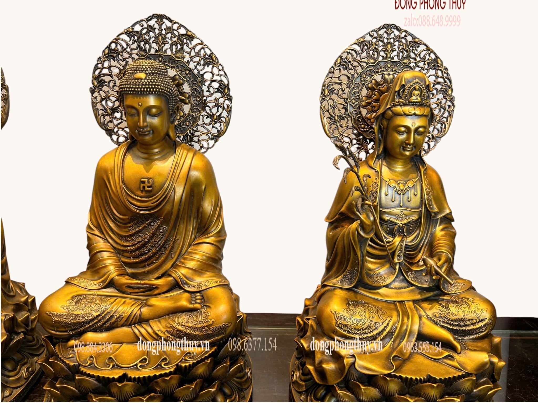 Tượng Tây Phương Tam Thánh bằng đồng