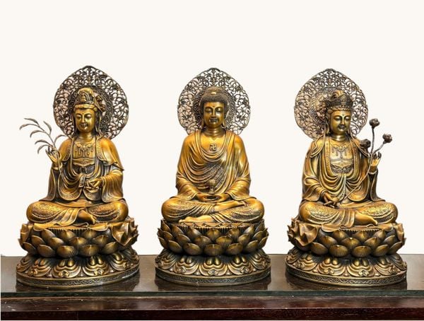 Tượng Tây Phương Tam Thánh bằng đồng