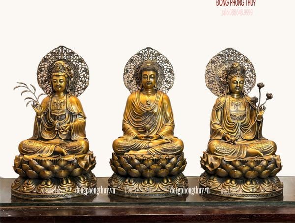 Tượng Tây Phương Tam Thánh bằng đồng