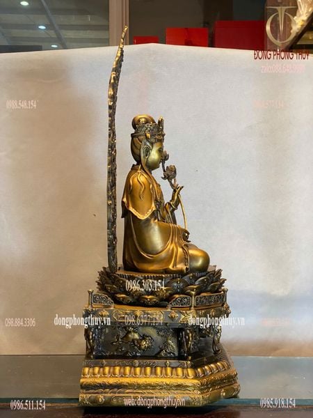 Tượng phật Thế Chí bồ tát cao 62cm nặng 20kg bằng đồng
