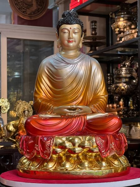 Tượng phật Thích Ca Mâu Ni bằng đồng cao 40cm