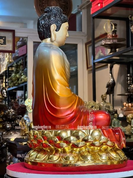 Tượng phật Thích Ca Mâu Ni bằng đồng cao 40cm