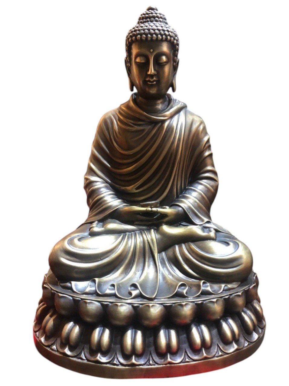 Nguyễn Tấn Phát Tượng Phật Thích Ca Bằng Đồng Dát Vàng 9999 Cao 29cm