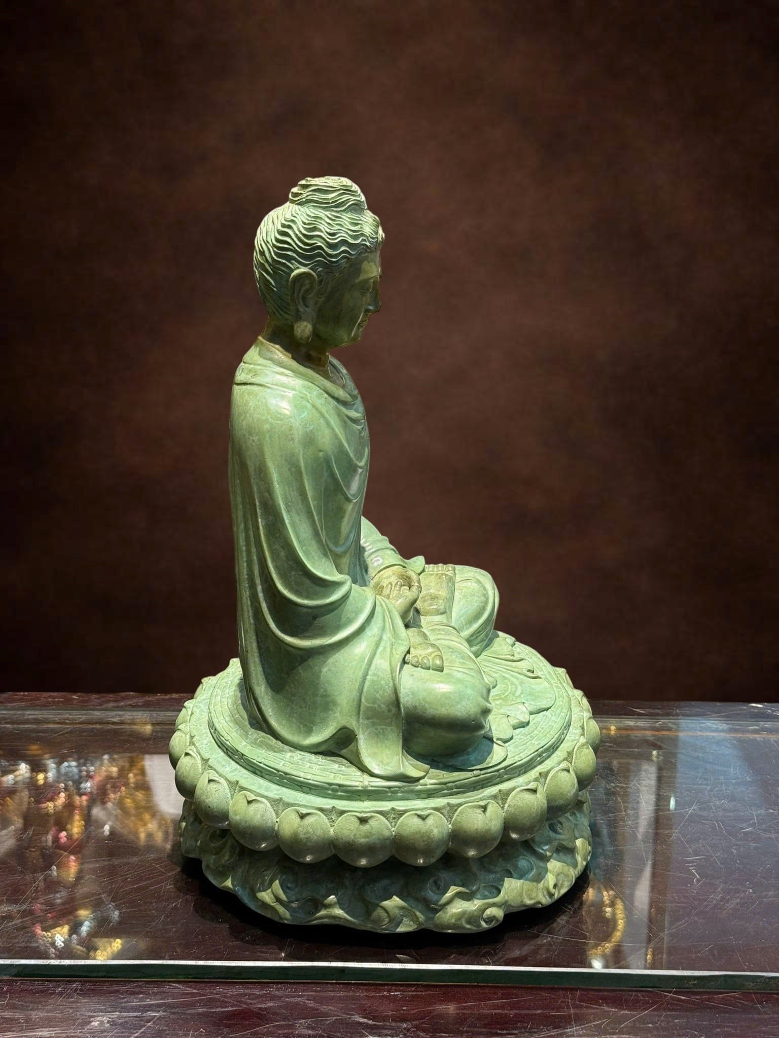 Tượng phật Thích Ca bằng đồng patina