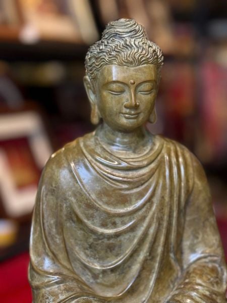 Tượng phật Thích Ca cao 35cm nặng 8,5kg bằng đồng