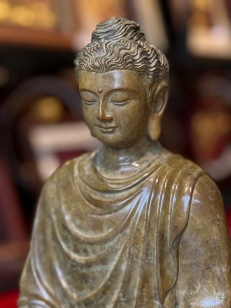 Tượng phật Thích Ca cao 35cm nặng 8,5kg bằng đồng