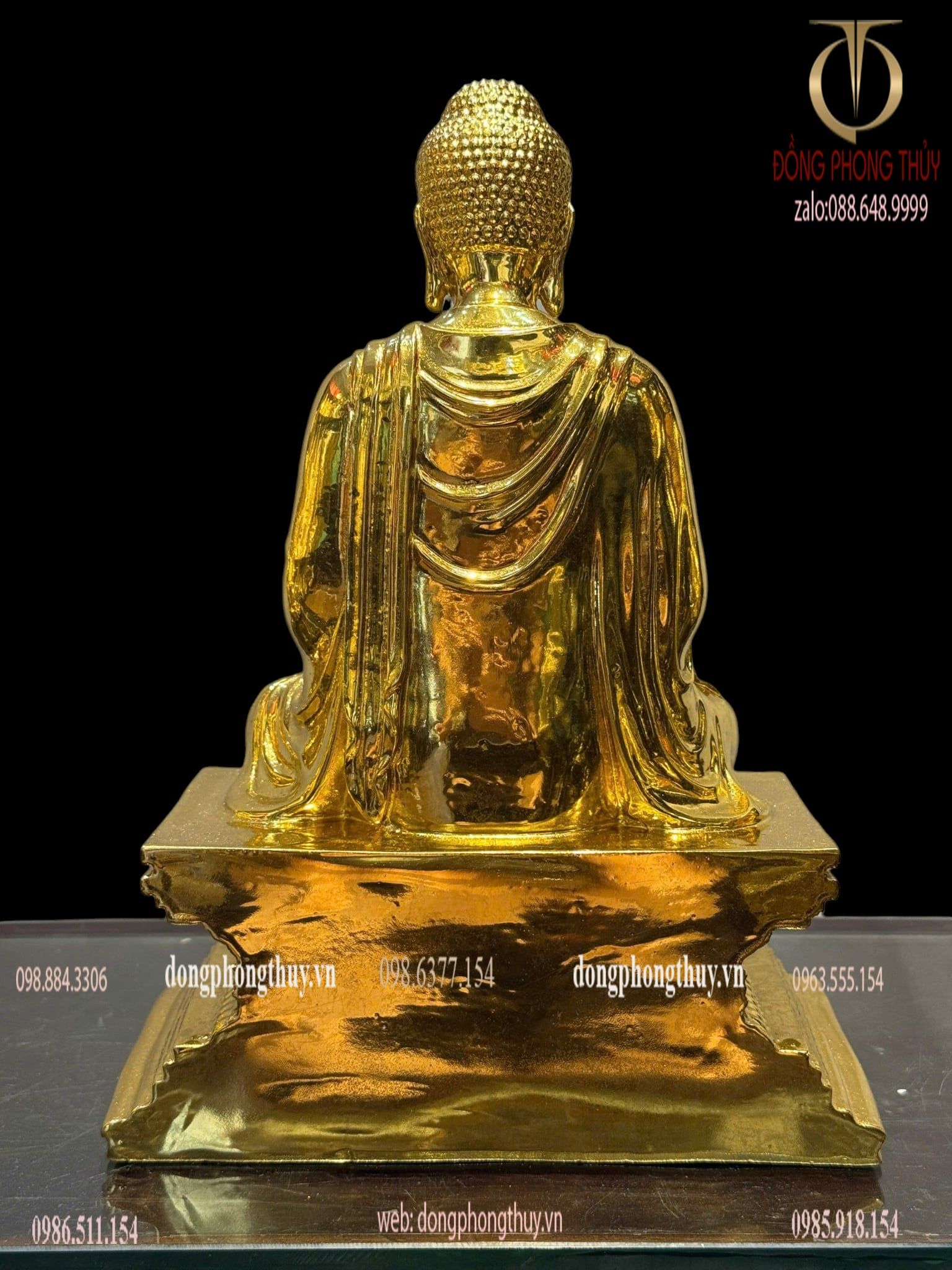 Tượng phật thích ca bằng đồng dát vàng