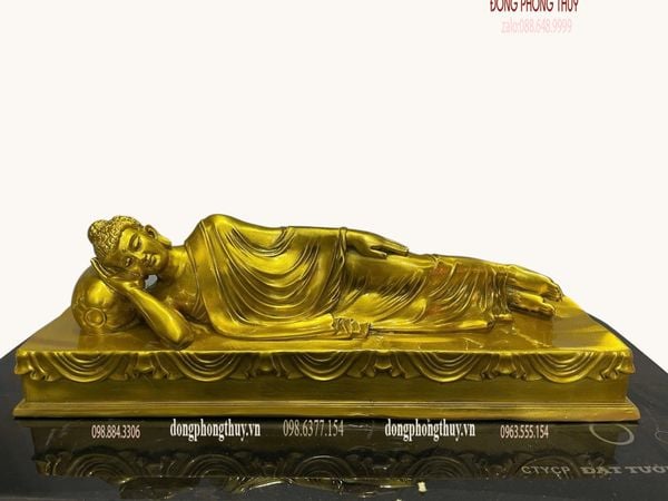 Tượng phật Thích Ca Mâu Ni niết bàn cao 12 ngang 38 nặng 4kg