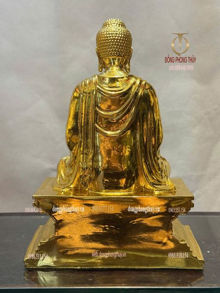 Tượng phật Thích Ca bằng đồng dát vàng