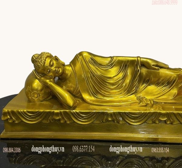 Tượng phật Thích Ca Mâu Ni niết bàn cao 12 ngang 38 nặng 4kg