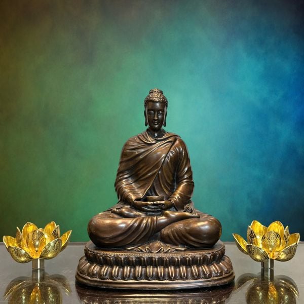 Tượng phật Thích ca bằng đồng hun