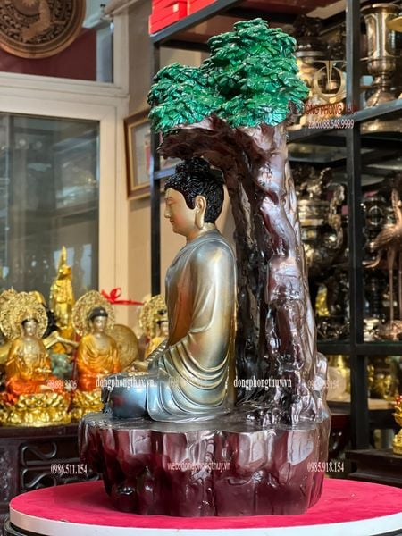 Tượng bổn sư thích ca bằng đồng cao 42cm