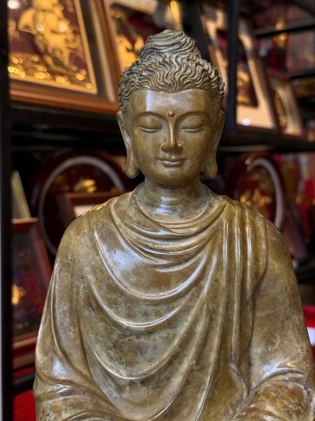 Tượng phật Thích Ca cao 35cm nặng 8,5kg bằng đồng